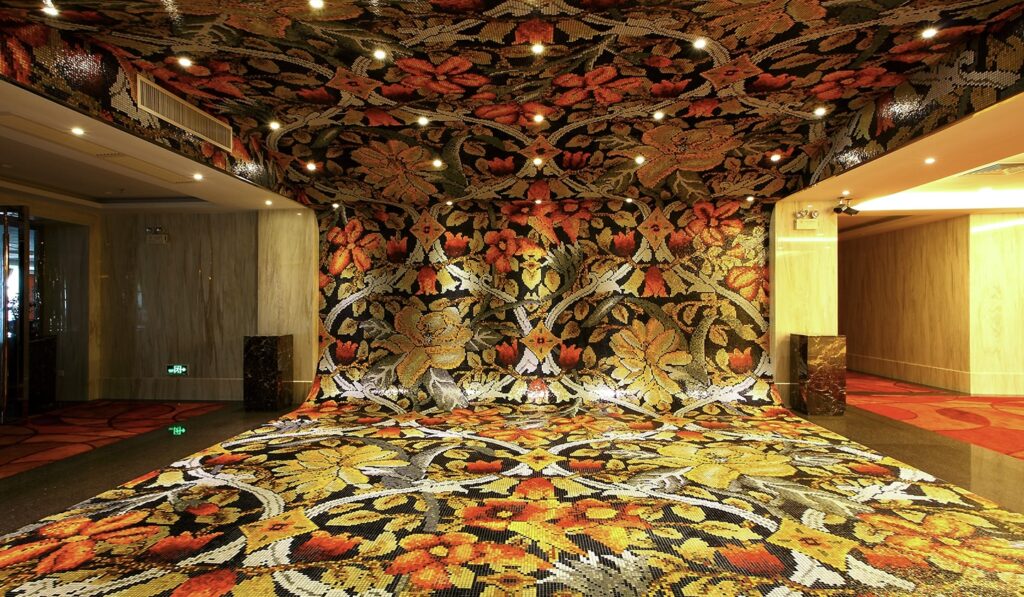 Large Scale Mosaic Mural for Hotel Lobby: Making a Grand First Impression 1 b7736b57cbd5facb98daf6e43a8576b