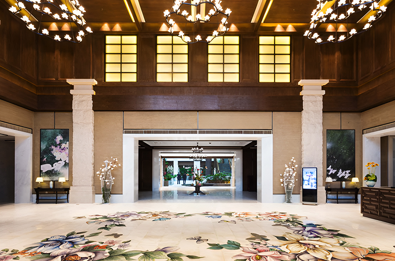 Hospitality mosaic solutions for hotel lobbies, restaurants, and bars