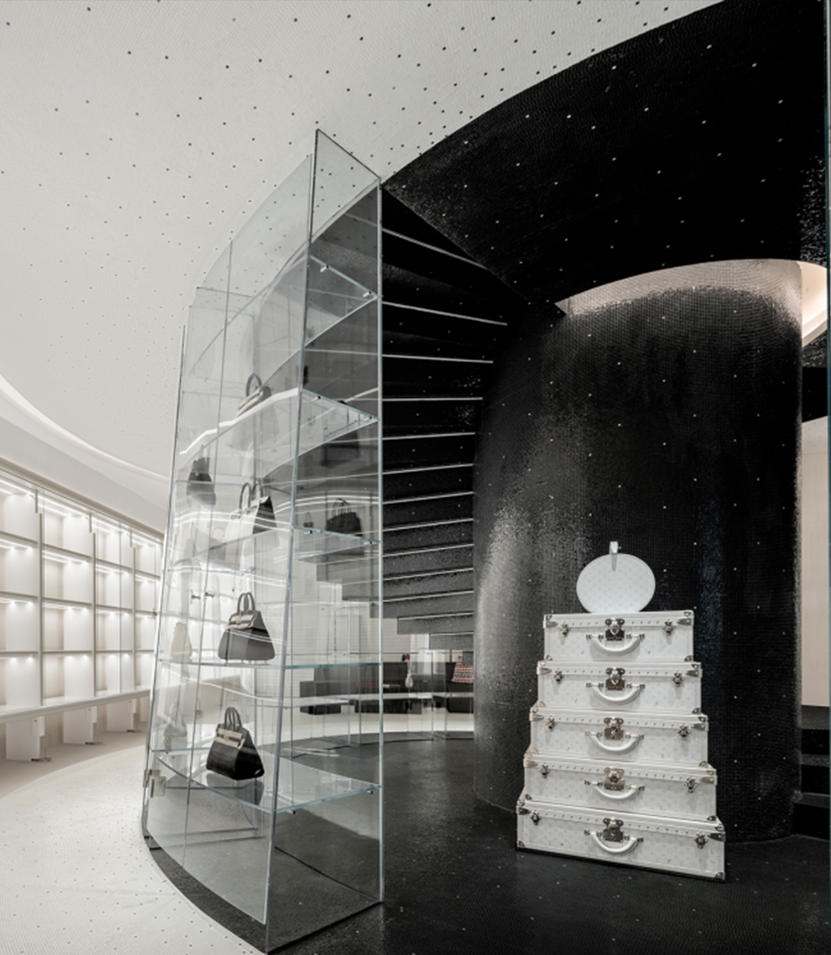 commercial brand mosaic feature wall design