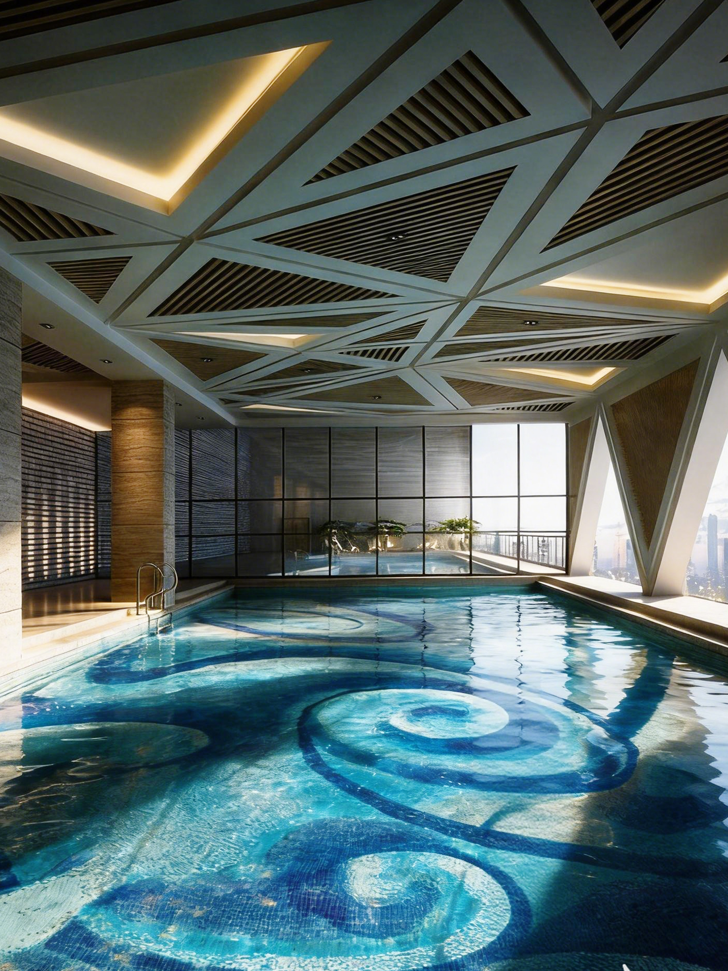 Craft & Manufacturing 3 Indoor Pool Mosaic Installation
