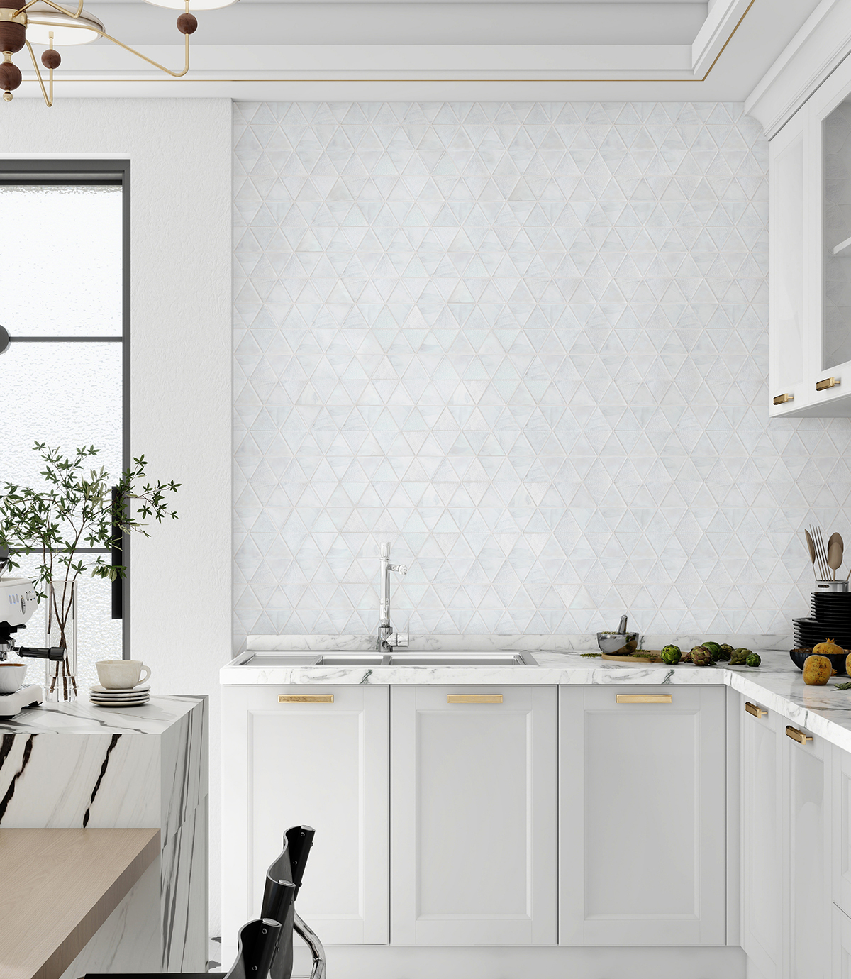 luxury kitchen mosaic wall for residential interiors
