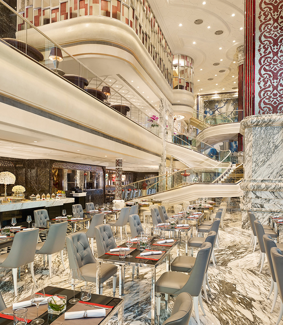 artistic mosaic wall for restaurant and bar interior