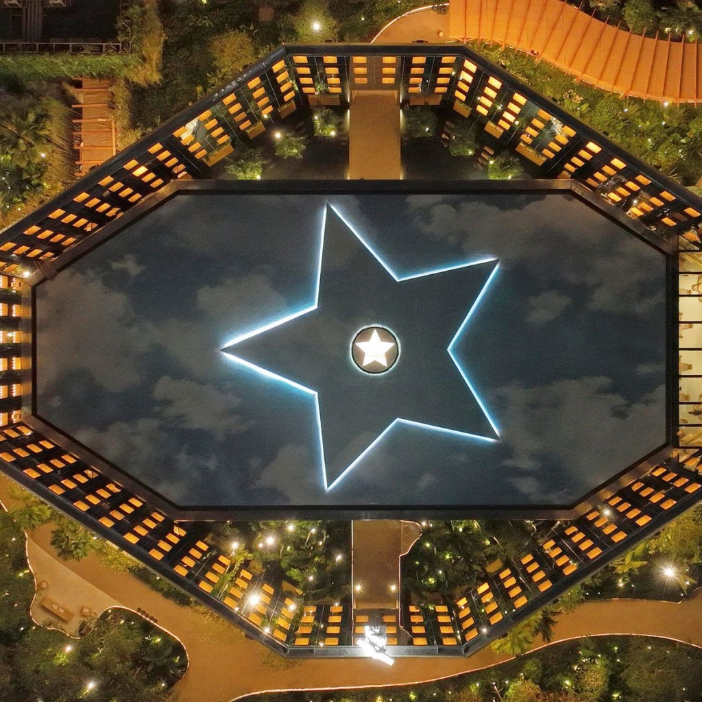 Aerial view of the Dior Golden House