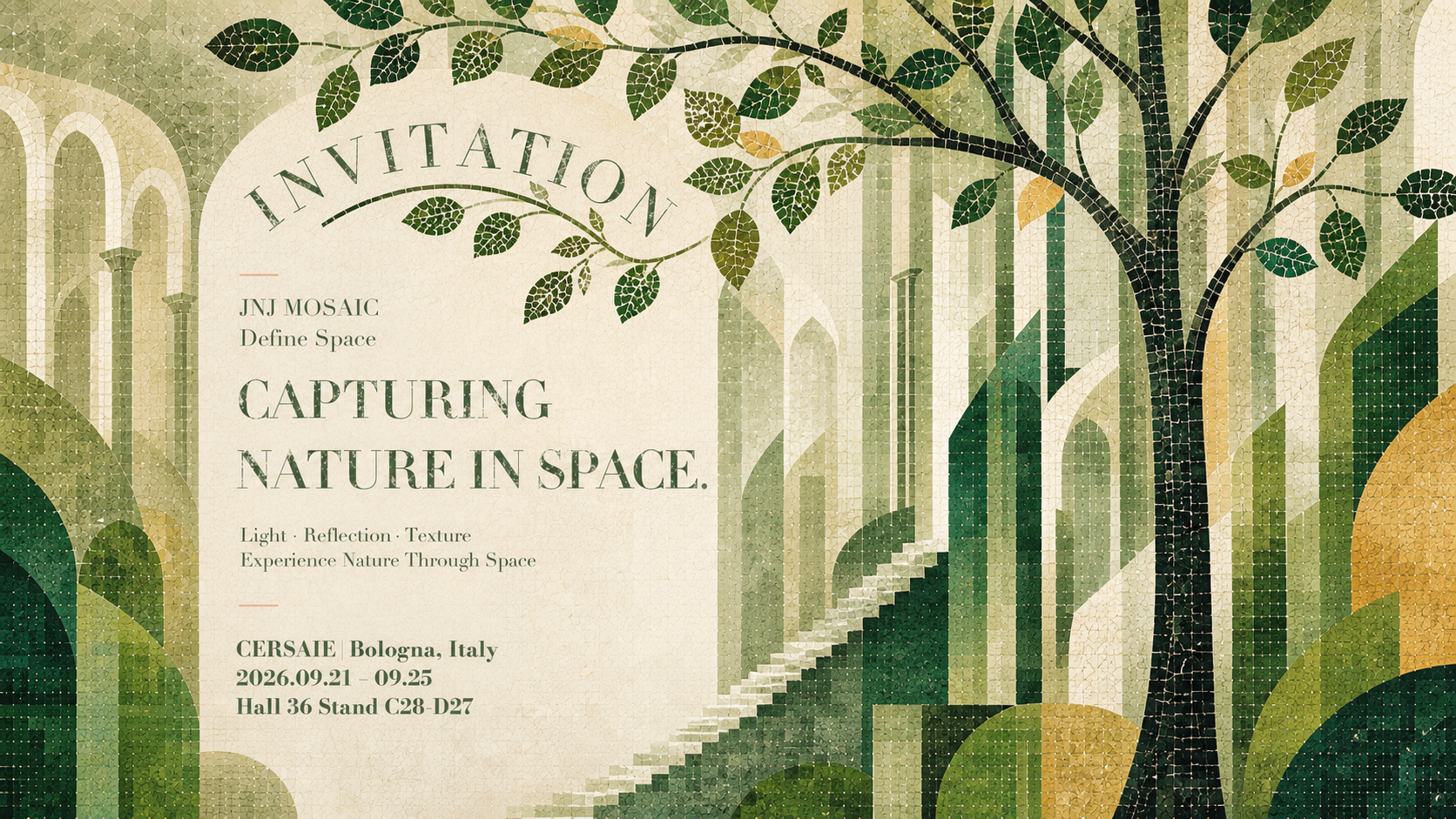 JNJMosaic at CERSAIE 2026 — Capturing Nature in Space