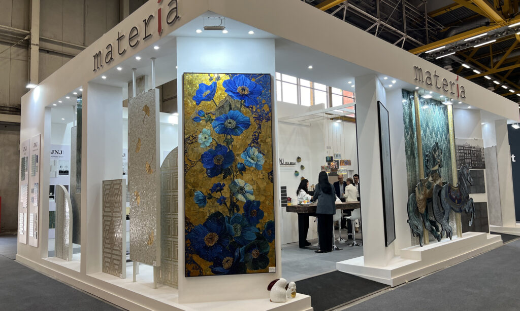 From Chinese Creation to Global Expression: JNJMosaic at CERSAIE 2026 2 jnjmosaic booth cersaie 2025 bologna