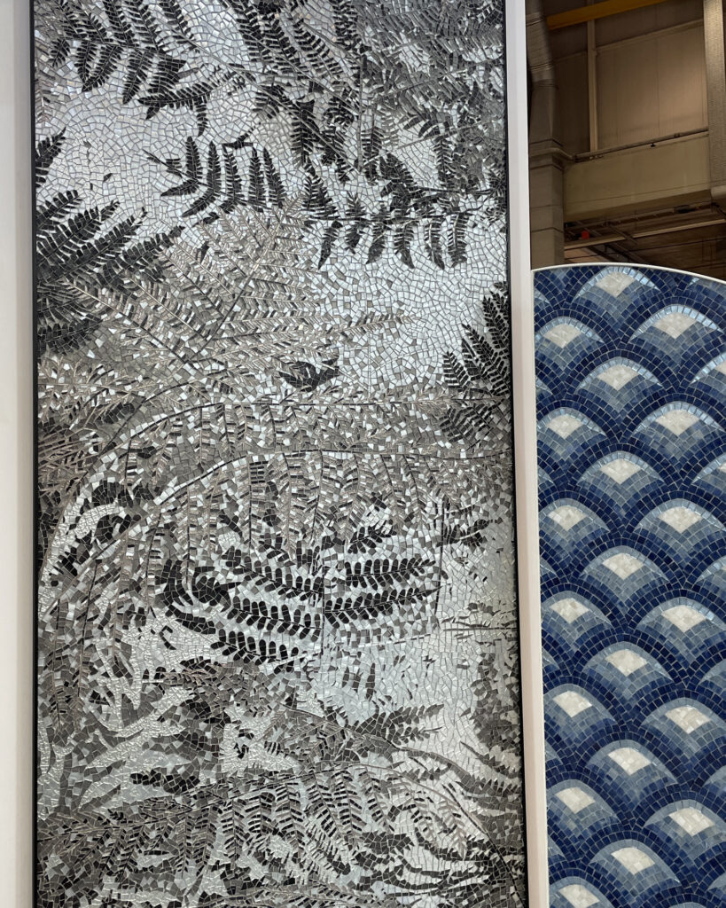 From Chinese Creation to Global Expression: JNJMosaic at CERSAIE 2026 5 jnjmosaic monochrome botanical glass mosaic cersaie 2025