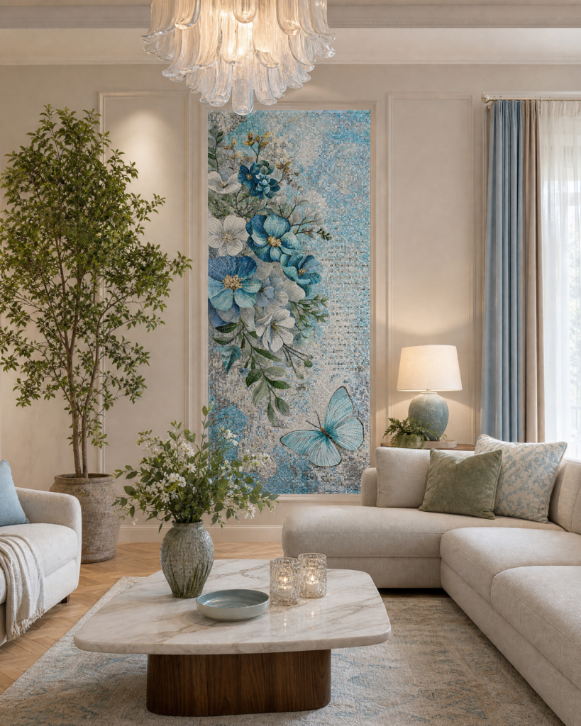 Floral Mosaic Wall Art: 7 Breathtaking Designs That Turn Walls Into Gardens 9 JP2616 效果图1