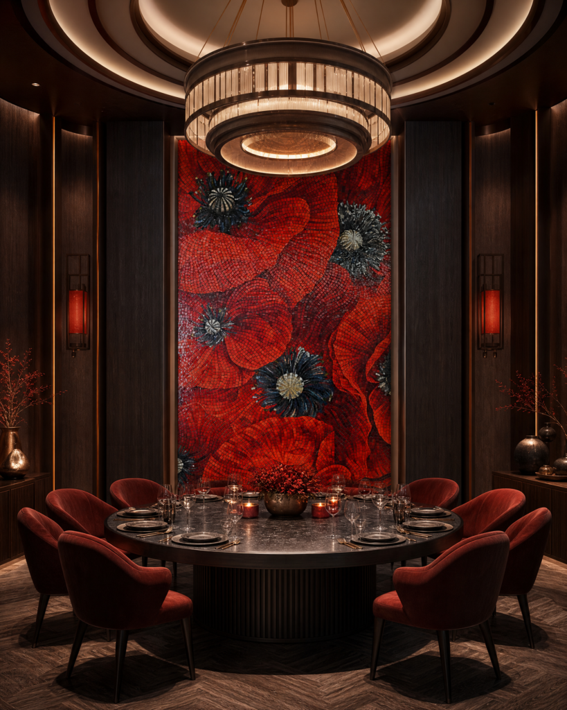 Floral Mosaic Wall Art: 7 Breathtaking Designs That Turn Walls Into Gardens 3 JP2617 效果图3