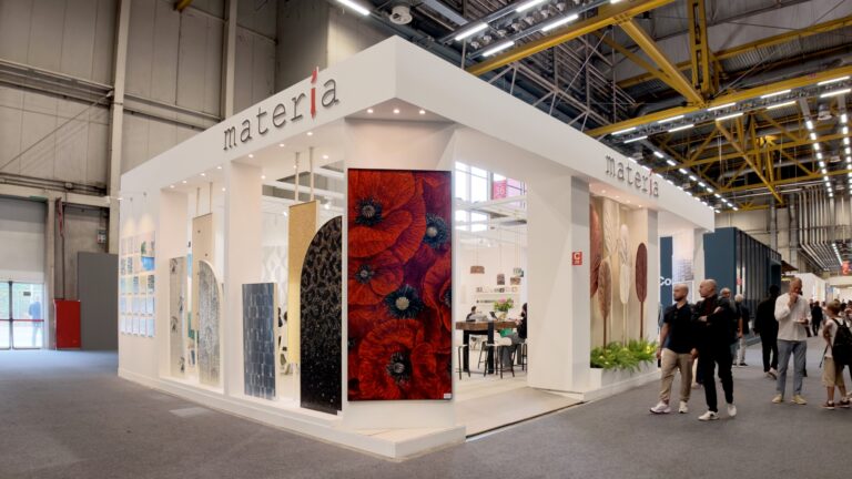 JNJ Mosaic booth at Cersaie 2026 in Bologna