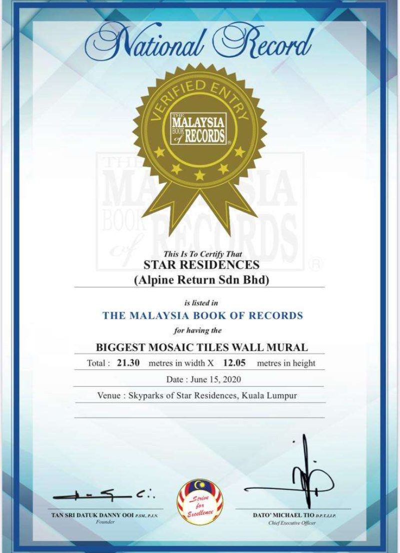 Recognised by The Malaysia Book of Records