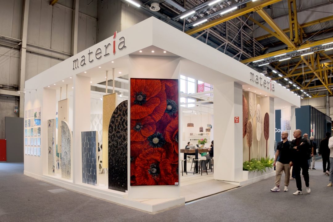 JNJ Mosaic booth at Cersaie 2026 in Bologna