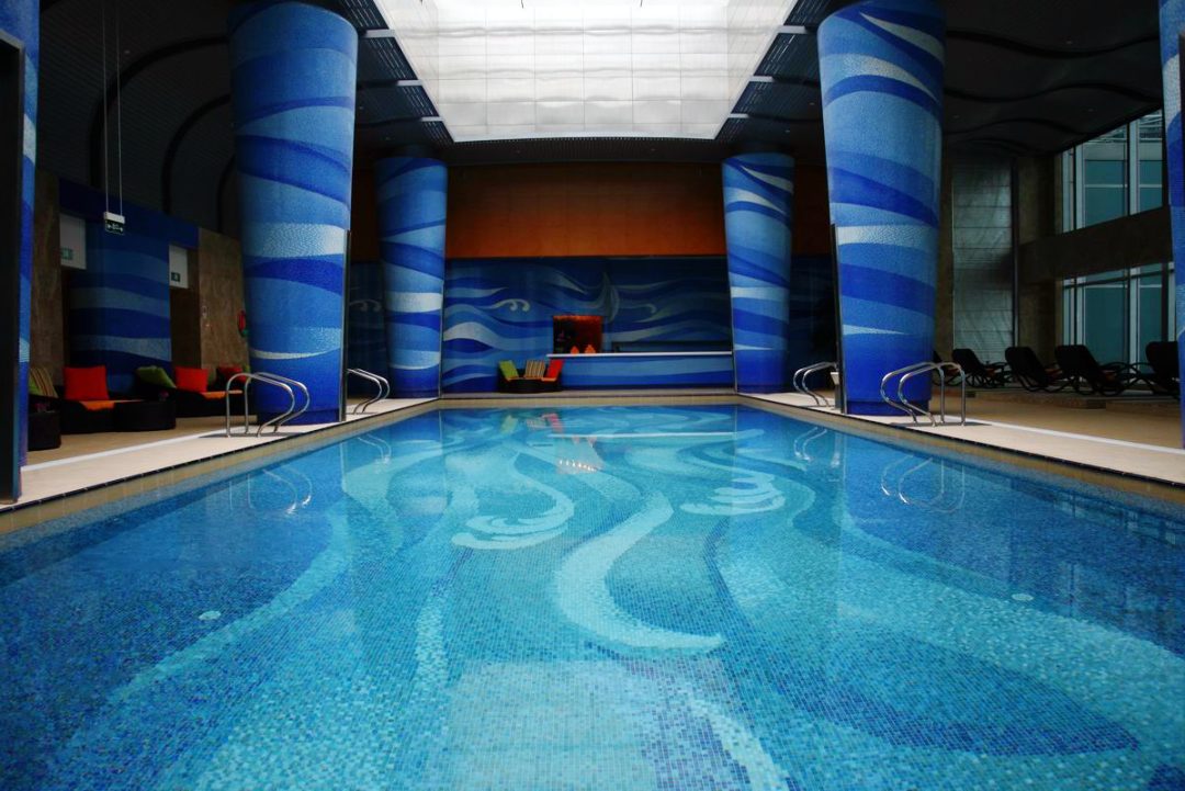handcrafted swimming pool mosaic for private villa